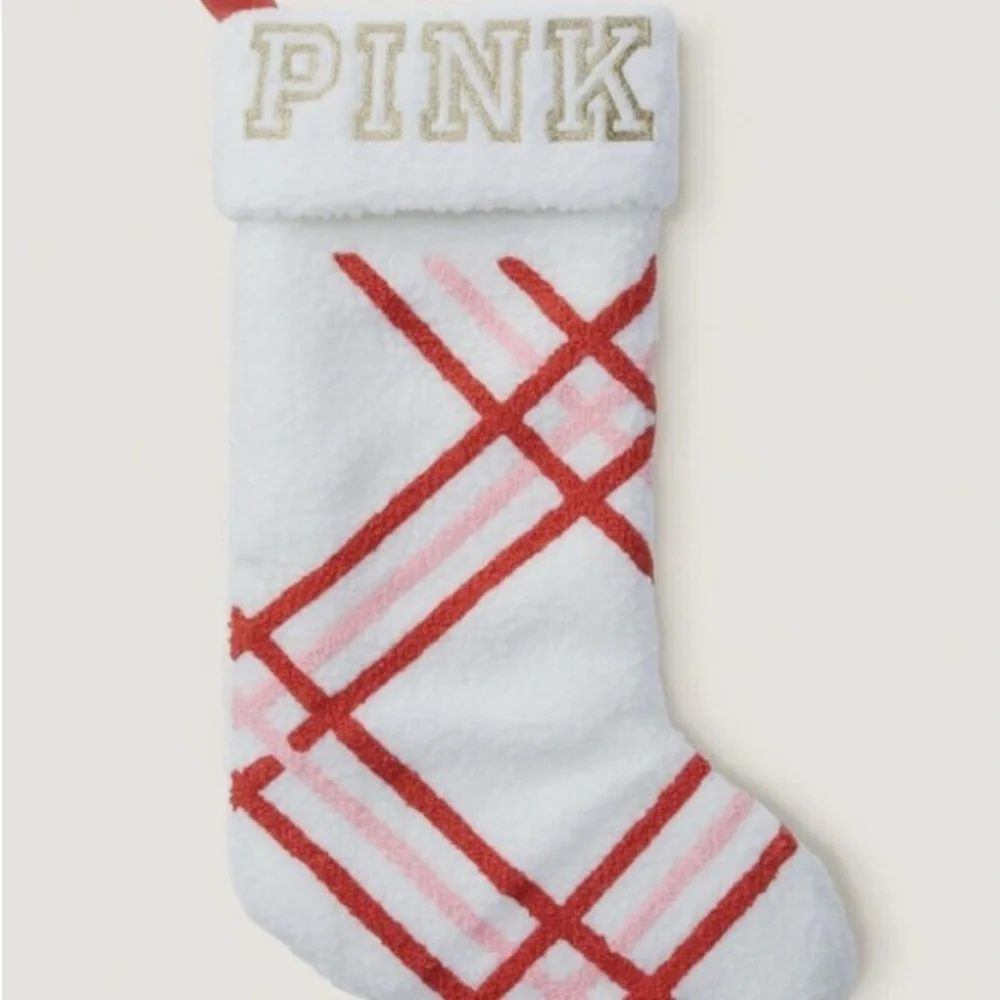 Pink Plaid Stocking - Picture 1 of 4